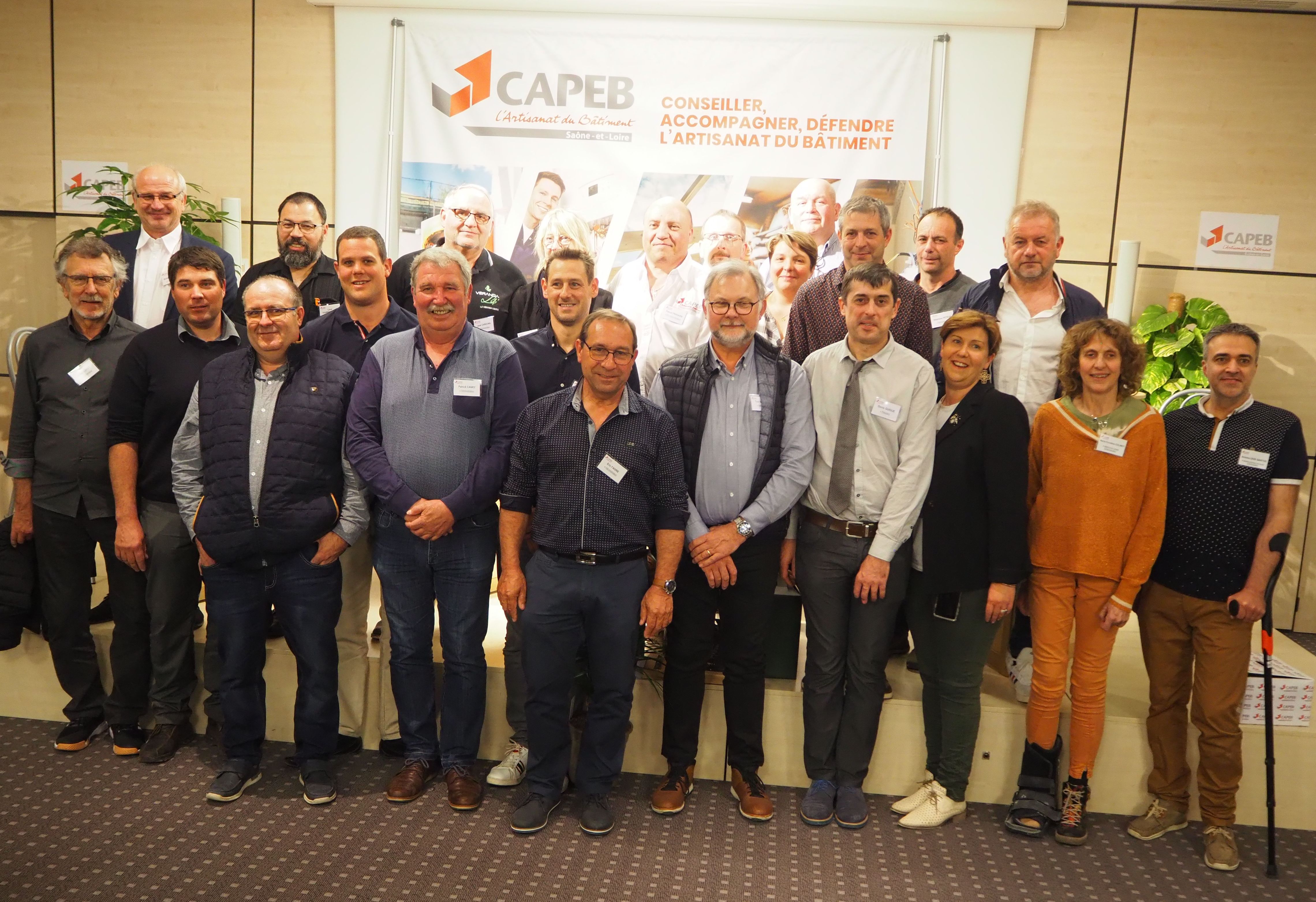 Les membres du Conseil d'administration de la CAPEB 71